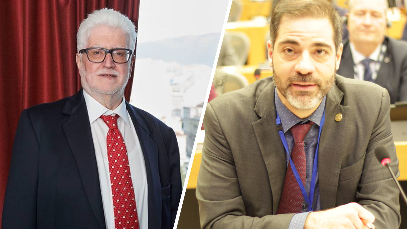 Mayor Moses Elisaf and Mayor Andreas Kondylis