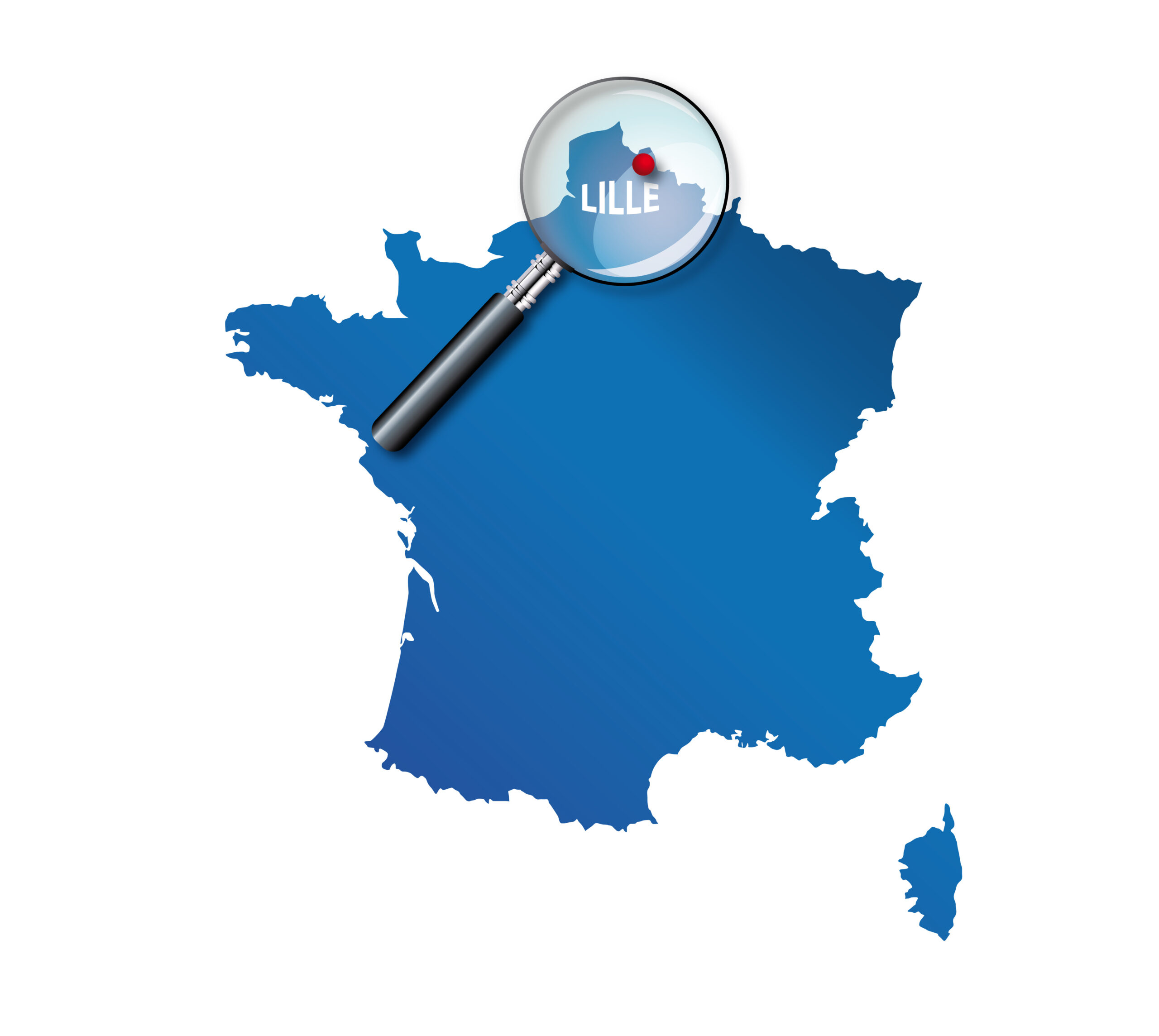 Lille : Carte de France - département du Nord